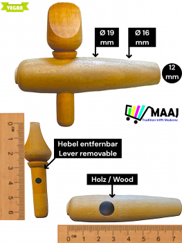 Ersatz Zapfhahn Ø 12mm für unsere Weinfässer aus Slowenien mit Wachsfilm